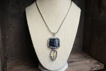 Black Tourmaline & Smokey Quartz Pendant