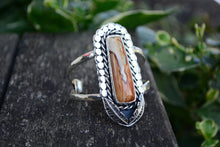 Landscape Jasper Feather Cuff