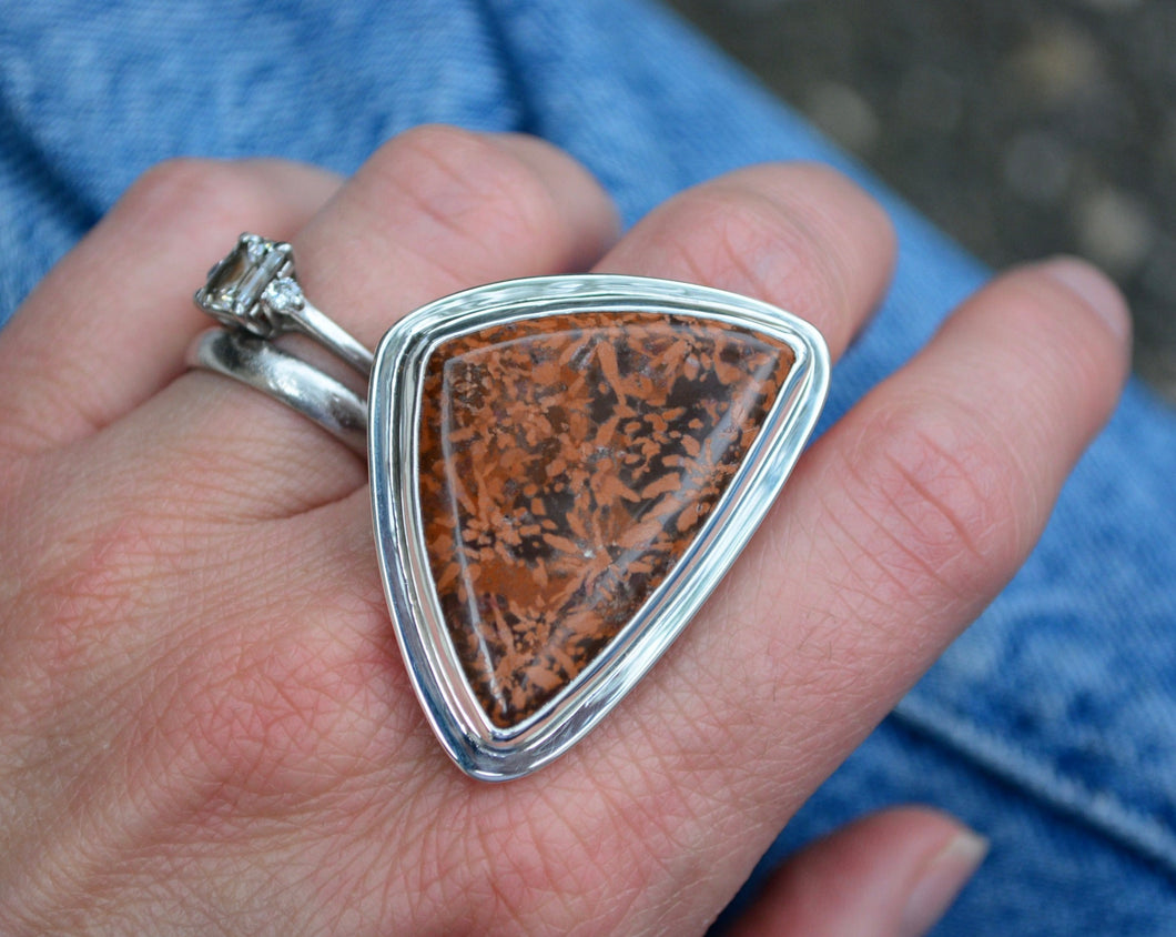 Starburst Jasper Ring Size 7.5