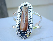 Landscape Jasper Feather Cuff
