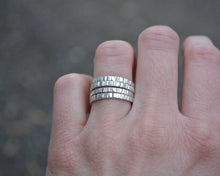 Bark Textured Stacking Rings