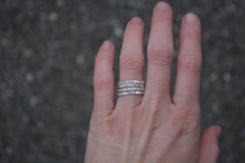 Bark Textured Stacking Rings