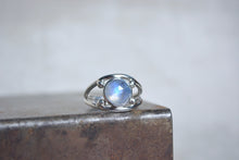 Rainbow Moonstone Four Point Ring Size 5.25