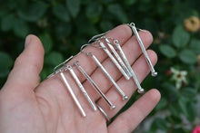Recycled Sterling Bar Earrings