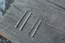 Recycled Sterling Bar Earrings