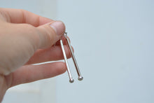 Recycled Sterling Bar Earrings