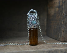 Labradorite Lotus Rollerball Necklace
