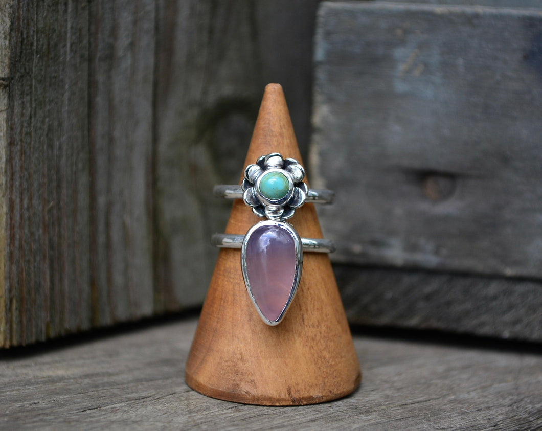 Flower Double Banded Ring #2 // Size 7.5