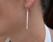 Recycled Sterling Bar Earrings