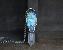 Labradorite Moonstone Quartz Point #1