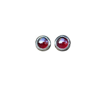 Garnet Post Earrings