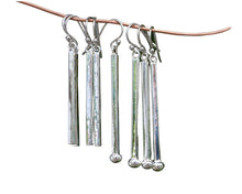 Recycled Sterling Bar Earrings