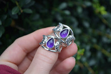Amethyst Moon Ring Size 8.25