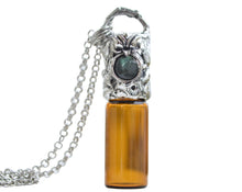 Labradorite Lotus Rollerball Necklace