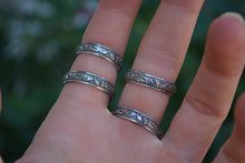 Leaf Pattern Sterling Silver Band