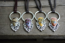 Bird Agate Door Knocker Necklace