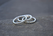 Flat Beaded Stacking Rings