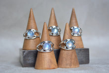 Rainbow Moonstone Four Point Ring Size 5.25