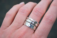 Recycled Hammered Sterling Silver Bands