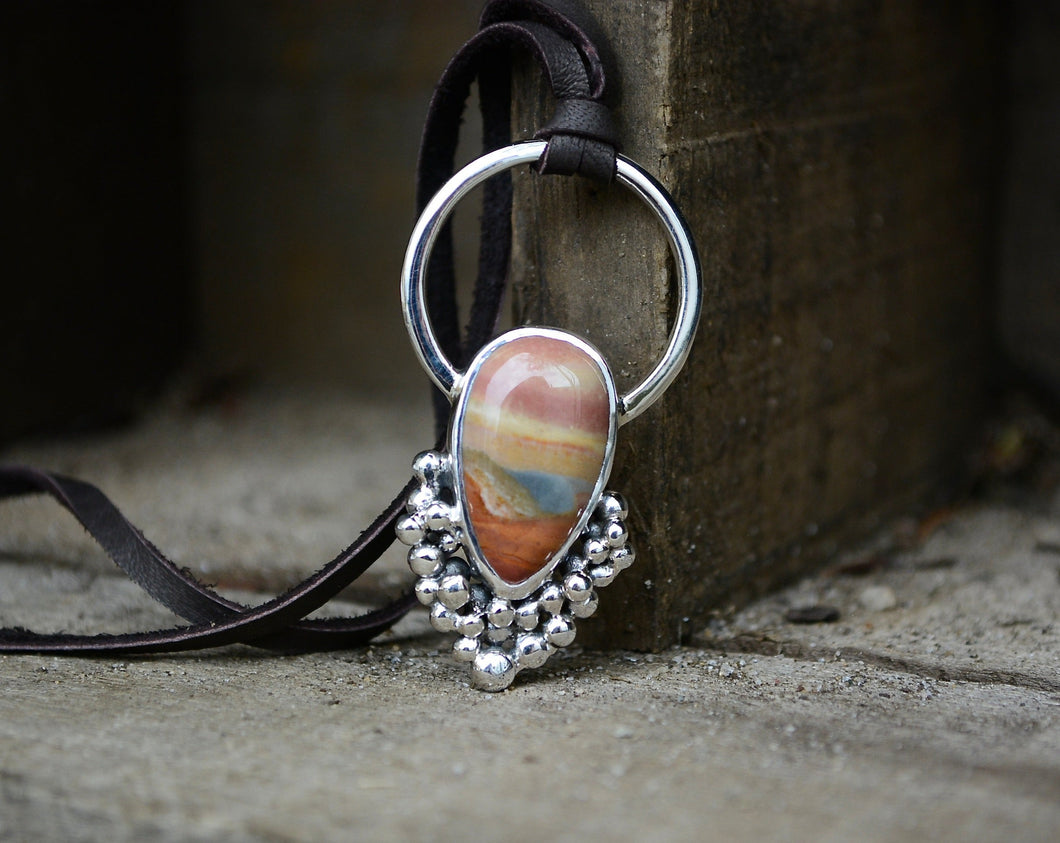 Desert Jasper Door Knocker Necklace
