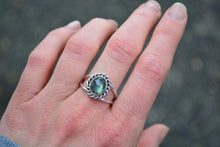 Labradorite Roped Double Band Ring