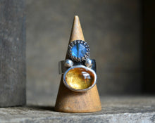 Labradorite Citrine Ring // Size 6