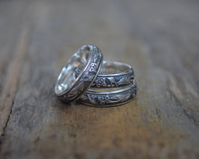 Leaf Pattern Sterling Silver Band