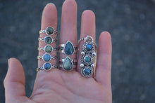 Labradorite Braided Wide Band Ring // Size 7