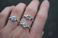 Smokey Quartz 14K Gold Sterling Ring // Size 7