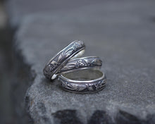 Leaf Pattern Sterling Silver Band