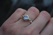 Rainbow Moonstone 14K Gold Sterling Ring // Size 6