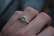 Smokey Quartz 14K Gold Sterling Ring // Size 7