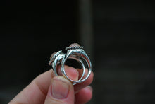 Peach man in Moonstone Signet Rings