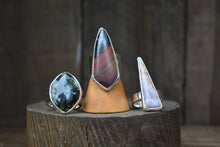 Clear Creek Plasma Agate Ring // Size 8