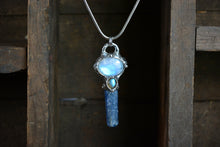 Moonstone Kyanite Wand Necklace