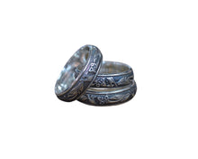 Leaf Pattern Sterling Silver Band