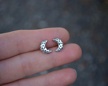Crescent Moon Post Earrings