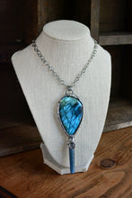 Labradorite Kyanite Wand Necklace