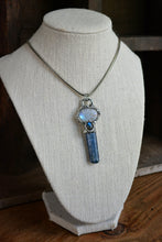 Moonstone Kyanite Wand Necklace