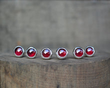Garnet Post Earrings