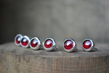 Garnet Post Earrings