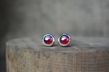 Garnet Post Earrings