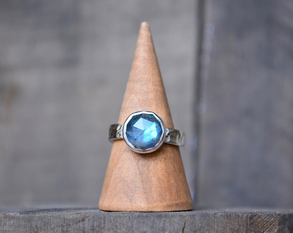 Labradorite Rose Cut Ring