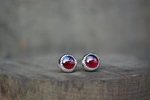 Garnet Post Earrings