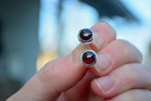 Garnet Post Earrings