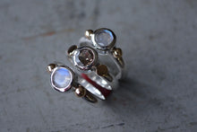 Smokey Quartz 14K Gold Sterling Ring // Size 7