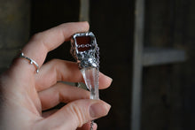 Carnelian Tigers Eye Quartz Point Necklace