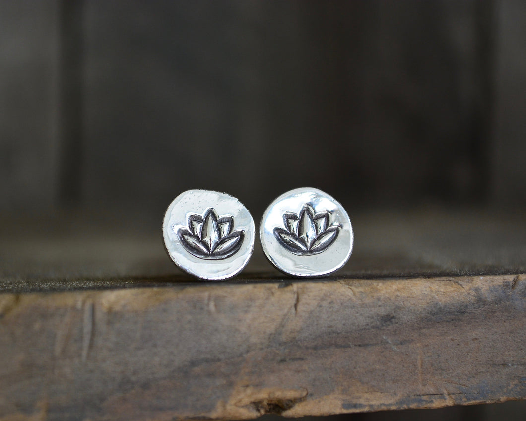 Lotus Post Earrings