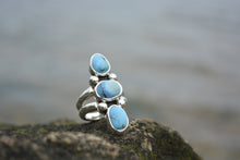 Three Stone Ring // Golden Hills // Size 7.25