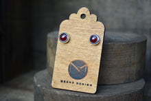 Garnet Post Earrings